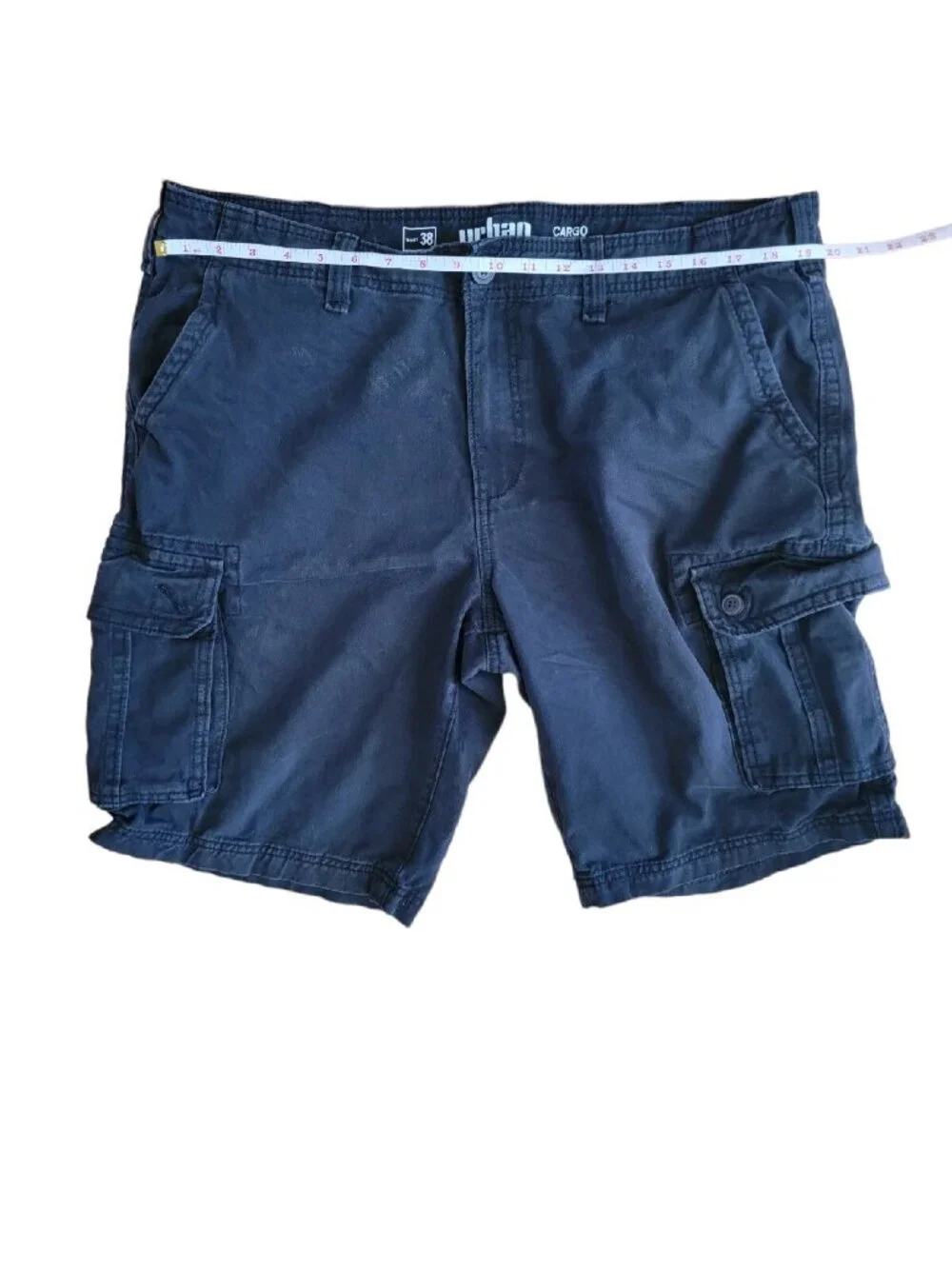 Urban Pipeline Cargo Shorts Mens 38 Dark Gray Hits At Knee CottonU